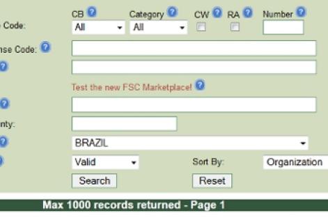 1000 Certificados FSC no Brasil