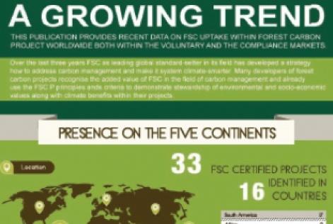 Infográfico sobre os Projetos de Carbono Certificados pelo FSC