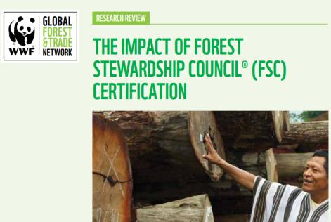 WWF lança relatório de pesquisa sobre o impacto da certificação FSC® no mundo